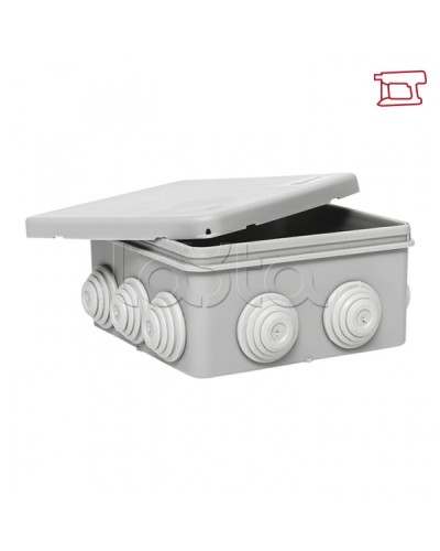 Коробка распред. КМР-030-014 с крышкой (100х100х50), 10 мембр. вводов IP55 EKF (plc-kmr-030-014-r) в Йошкар-Оле Распределительные коробки Pintop.ru