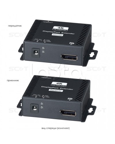 Комплект (передатчик + приёмник) для передачи DisplayPort + USB + RS232 SC&T DP02U в Йошкар-Оле Видеоусилители, Модуляторы, Делители Pintop.ru