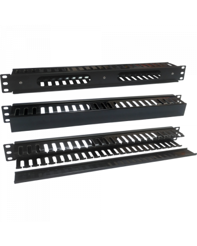 Кабельный органайзер 19 на 24 порта пластиковый, c крышкой, 1U TWT (TWT-ORG1U/24-CVP) в Йошкар-Оле Кабельные органайзеры Pintop.ru