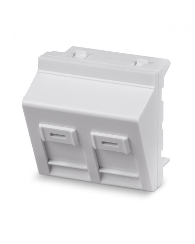 Вставка 45x45 (Mosaic) для 2 модулей формата Keystone Jack, угловая Cabeus (FP-A-45-2M) в Йошкар-Оле Модули Keystone Pintop.ru