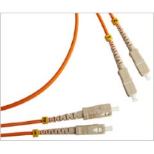 Патч-корд оптический LSZH, дуплексный, SC/PC-SC/PC, MM 50/125, 2м LANMASTER LAN-2SC-2SC/OM2-2.0