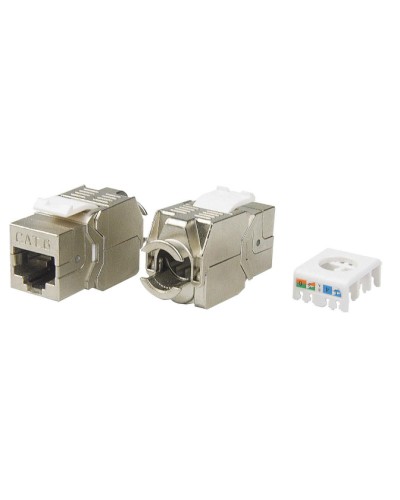 Вставка Keystone Jack RJ-45(8P8C) Hyperline KJ8-8P8C-C6-180-TLS-SH-F-WH в Йошкар-Оле Модули Keystone Pintop.ru