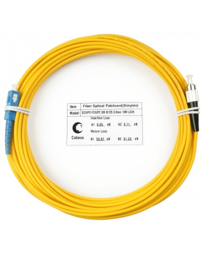 Шнур оптический simplex SC-FC 9/125 SM 20 м LSZH в Йошкар-Оле Патч-корды оптические Pintop.ru