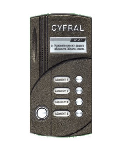 Блок вызова аудиодомофона на 4 абонента Цифрал M-4M/T в Йошкар-Оле Блоки вызова многоабонентные Pintop.ru