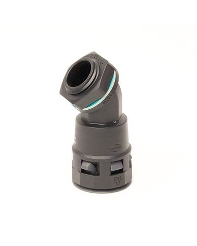 Монтажный комплект муфта 45 грд. труба-коробка DN 12 мм, М16х1,5, полиамид, цвет черный DKC PACL12M16N в Йошкар-Оле Повороты, муфты, тройники Pintop.ru