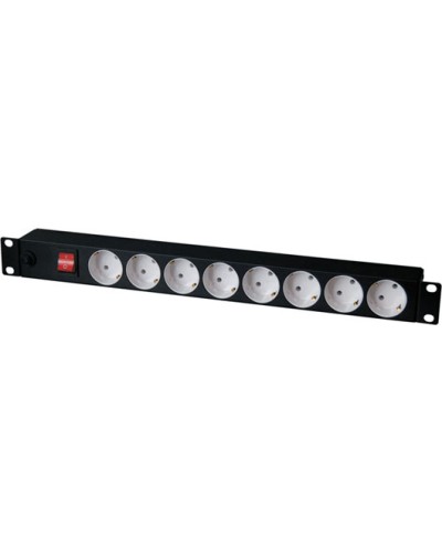 Блок розеток 1U, 8 розеток Schuko с фильтром TLK TLK-RS08MF1-BK в Йошкар-Оле Блоки розеток Pintop.ru