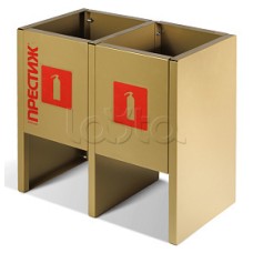 Подставка напольная ПРЕСТИЖ золото под 2 огнетушителя ПОЖТЕХНИКА