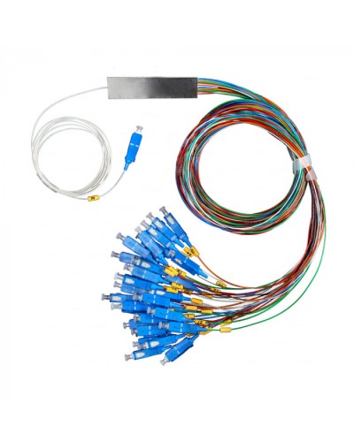 Разветвитель план 1х16 окон SC/UPC 9/125 вывод 1,5м буфер 0.9мм 1260/1650 Cabeus (FCT-PLC-1/16-9-SC/U-1.5-0.9) в Йошкар-Оле Оптические разветвители (сплиттеры) Pintop.ru