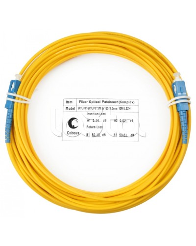 Шнур оптический simplex SC-SC 9/125 SM 15 м LSZH Cabeus FOP(s)-9-SC-SC-15M в Йошкар-Оле Патч-корды оптические Pintop.ru