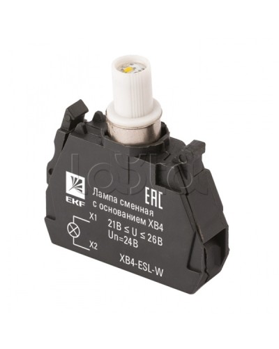 Лампа сменная c основанием XB4 белая 24В EKF PROxima (XB4-ESL-W) в Йошкар-Оле Источники света(Лампы) Pintop.ru