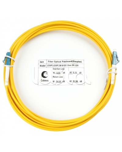Шнур оптический simplex LC-LC 9/125 sm 5м LSZH Cabeus FOP(s)-9-LC-LC-5m в Йошкар-Оле Патч-корды оптические Pintop.ru