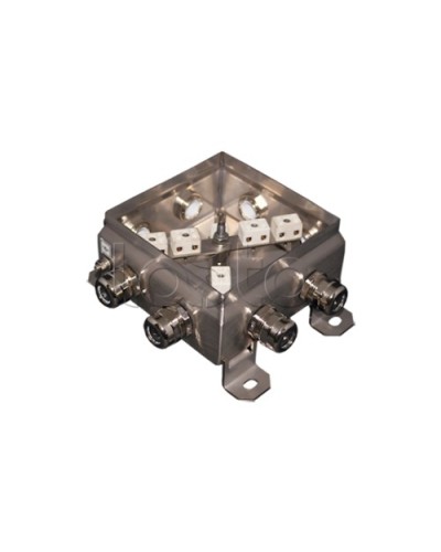 Коробка монтажная огнестойкая Гефест КМ-О (12к*10,0)-IP66 1212нерж, 8 вводов 123х123х60 в Йошкар-Оле Распределительные коробки Pintop.ru