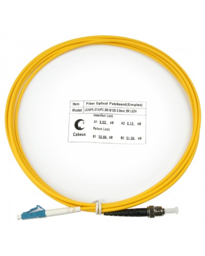 Шнур оптический simplex LC-ST 9/125 sm 2м LSZH Cabeus FOP(s)-9-LC-ST-2m в Йошкар-Оле Патч-корды оптические Pintop.ru