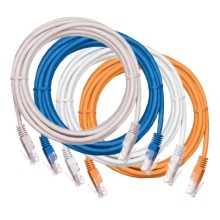Шнур коммутационный NETLAN U/UTP 4 пары, Кат.5е (Класс D), 100МГц, 2хRJ45/8P8C, T568B, заливной, многожильный, BC (чистая медь), PVC нг(B), белый, 0,5м, уп-ка 10шт. NETLAN EC-PC4UD55B-BC-PVC-005-WT-10