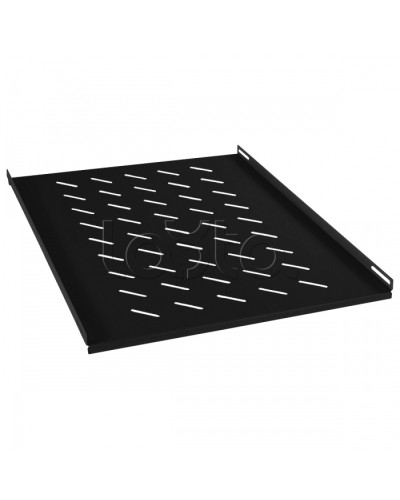 Полка перфорированная глубиной 700 мм для открытых стоек, цвет черный (RAL 9004) Cabeus RA-J018-FC-700-BK в Йошкар-Оле Полки для шкафов и стоек Pintop.ru