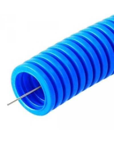 Труба гофрированная ПП тяжёлая 750 Н не распространяющая горение с/з синяя д32 (25м/1375м/ уп/пал) Промрукав PR02.0082 в Йошкар-Оле Труба гофрированная Pintop.ru