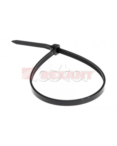 Хомут-стяжка нейлоновый 5х250 мм чёрный (100шт/уп) REXANT 07-0251-5 в Йошкар-Оле Стяжки-хомуты Pintop.ru