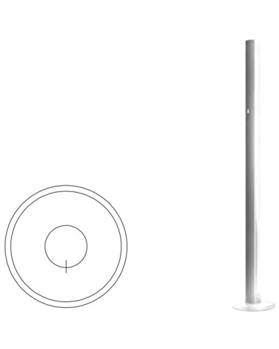 Стойка ограждения базовая с отверстием под фиксатор (антик серебро) Oxgard в Йошкар-Оле Ограждения Pintop.ru