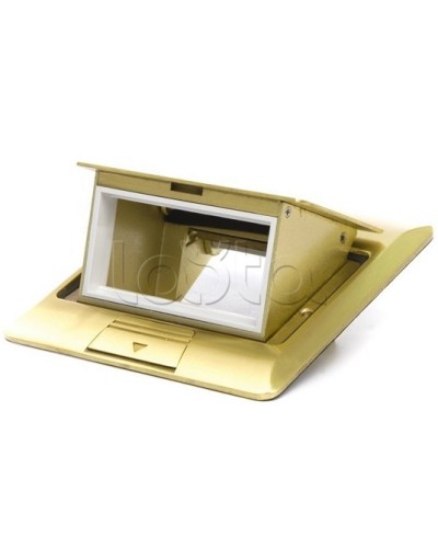 Люк в пол на 1.5 модуля (45х45мм), латунь Экопласт 70016 в Йошкар-Оле Системы лючков и колонн Pintop.ru