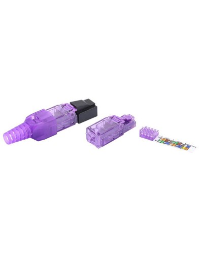 Разъем RJ-45 8P8C Hyperline PLUD-8P8C-S-C6-VL в Йошкар-Оле Коннекторы и разъемы Pintop.ru