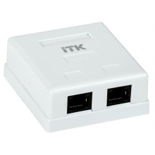 ITK Настенная информационная розетка RJ-45, кат.6, 2-порта (CS2-1C6U-22)