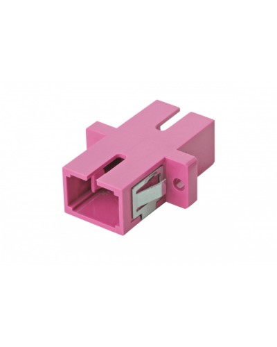 Оптический адаптер OM4, симплекс SC, с фланцами, пурпурный Eurolan (36A-40-SC-02MG) в Йошкар-Оле Проходные адаптеры и розетки оптические Pintop.ru