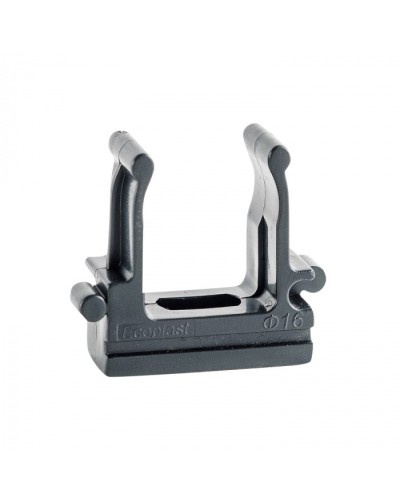 CF16G Держатель (клипса), без галогена, для труб D16мм, цвет чёрный (50шт)Экопласт (41716-50HF-BL) в Йошкар-Оле Держатели, клипсы, скобы Pintop.ru