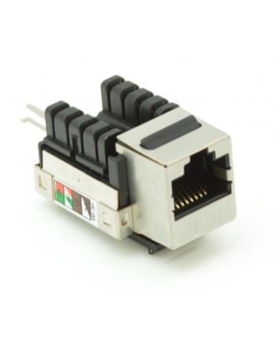 Модуль-вставка типа Keystone, Кат.5e (Класс D), 100МГц, RJ45/8P8C, 110/KRONE, T568A/B, экранированный, металлик, уп-ка 10шт. NETLAN EC-UKJ-SD2-MT-10 в Йошкар-Оле Коннекторы Pintop.ru