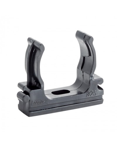 CF25G Держатель (клипса), без галогена, для труб D25мм, цвет чёрный (10шт) Экопласт (41725-10HF-BL) в Йошкар-Оле Держатели, клипсы, скобы Pintop.ru