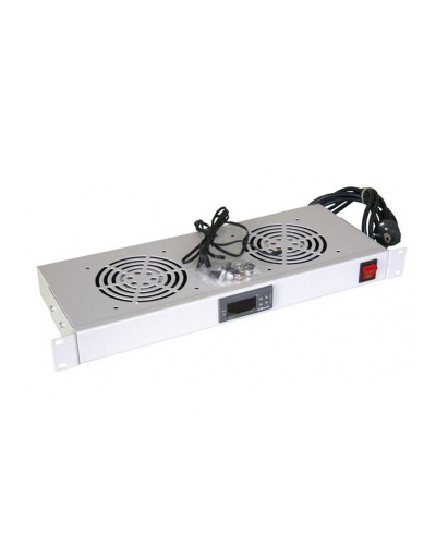 Модуль вентиляторный с термостатом 19 1U с 2-мя вентиляторами REXANT 04-2604 в Йошкар-Оле Вентиляторные модули Pintop.ru