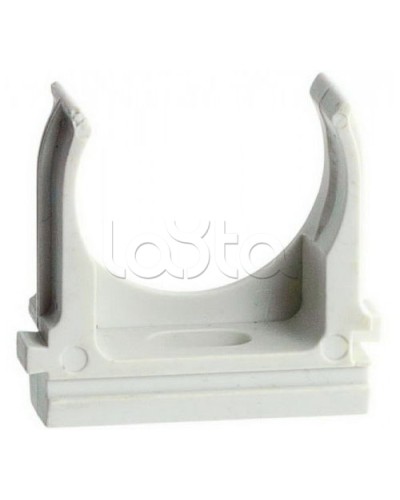 Держатель (клипса) для гофрированной или жесткой гладкой трубы D16 мм, без галогена Экопласт 41716HF в Йошкар-Оле Держатели, клипсы, скобы Pintop.ru