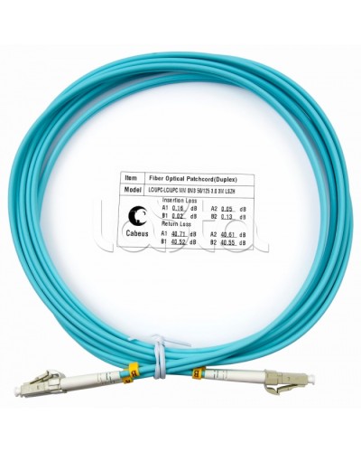 Патч-корд волоконно-оптический MM 50/125 duplex LC-LC LSZH (3м) Cabeus FOP-50-LC-LC-3m в Йошкар-Оле Патч-корды оптические Pintop.ru