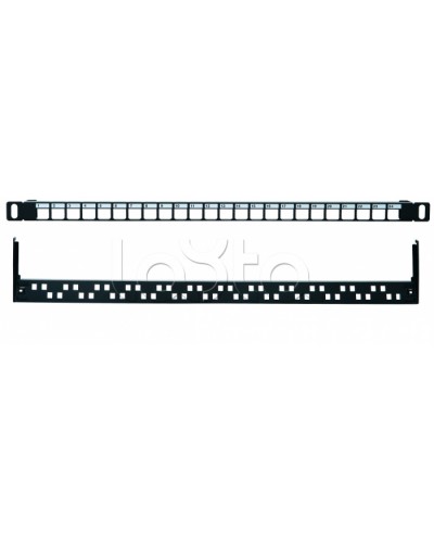 Коммутационная панель 19” наборная, UTP, 0,5U, 24 порта, черный Eurolan (27B-00-24-05BL) в Йошкар-Оле Патч панель Pintop.ru