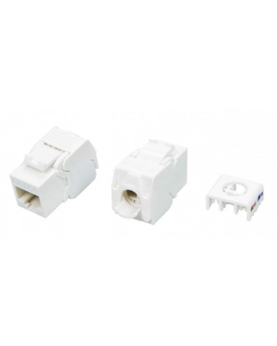 Вставка Keystone Jack RJ-45(8P8C) Hyperline KJ8-8P8C-C6A-180-TLS-WH в Йошкар-Оле Модули Keystone Pintop.ru