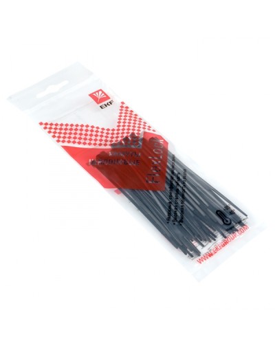 Хомут P6.6 стандартный (ч), 2.5x100 (50шт) FlexLock PROxima EKF (plc-fl-ctsb-2.5x100-r) в Йошкар-Оле Стяжки-хомуты Pintop.ru