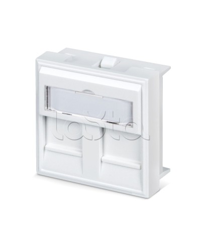 Вставка 45x45 (аналог Mosaic) для 2 модулей формата Keystone Jack Cabeus FP-45-2M в Йошкар-Оле Модули Keystone Pintop.ru