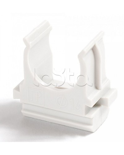 Крепёж-клипса для труб Полистирол белая д25 (100шт/1000шт уп/кор) Промрукав (PR.02725б) в Йошкар-Оле Держатели, клипсы, скобы Pintop.ru