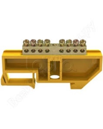 Шина PE земля на DIN-изоляторах ШНИ-6х9-8-Д-Ж IEK YNN10-69-8D-K05 в Йошкар-Оле Клеммные колодки Pintop.ru