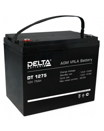 Аккумулятор свинцово-кислотный Delta DT 1275 в Йошкар-Оле Электротехническое оборудование Pintop.ru