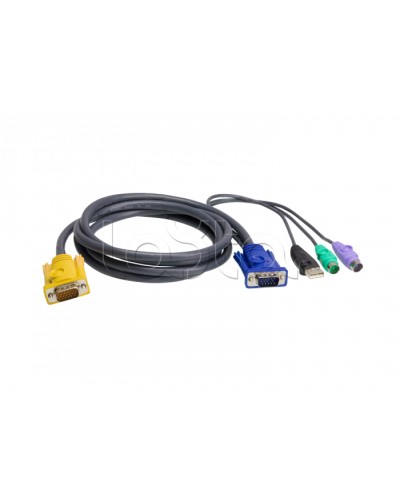 КВМ-кабель с интерфейсами PS/2, USB, VGA (1.2м) ATEN 2L-5301UP в Йошкар-Оле Видеоусилители, Модуляторы, Делители Pintop.ru