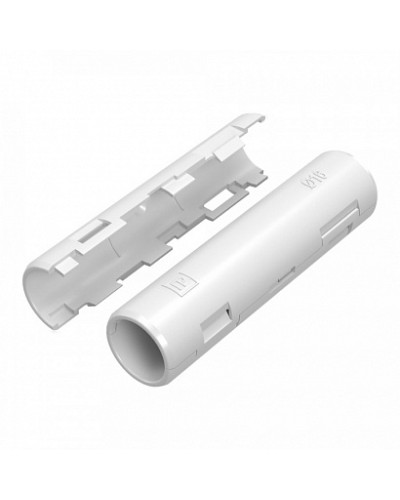 Муфта разборная d16 мм белая (100шт/1200шт уп/кор) Промрукав (PR13.0417) в Йошкар-Оле Повороты, муфты, тройники Pintop.ru