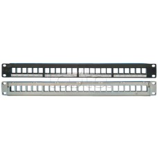 Наборная коммутационная панель 19”, 1U, 24 порта UTP/FTP Eurolan (27F-00-24BL)