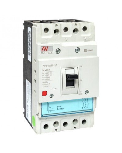 Автоматический выключатель AV POWER-1/3 80А 80kA TR EKF AVERES (mccb-13-80H-TR-av) в Йошкар-Оле Электротехническое оборудование Pintop.ru