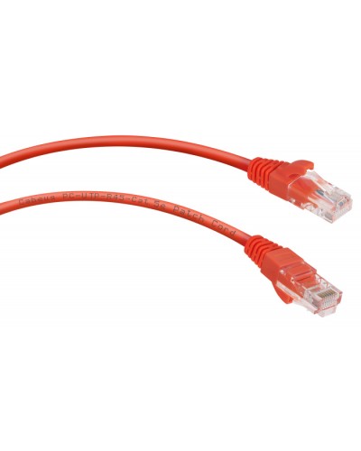 Патч-корд UTP, категория 5e, 0.5 м, неэкранированный, красный Cabeus PC-UTP-RJ45-Cat.5e-0.5m-RD в Йошкар-Оле Патчкорды (медные) Pintop.ru
