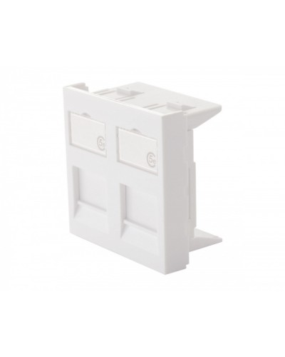 Адаптер 45 × 45 мм для 2 модулей Keystone, белый Eurolan (16H-45-03WT) в Йошкар-Оле Модули Keystone Pintop.ru