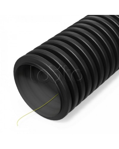 Труба гофрированная двустенная ПНД гибкая тип 450 (SN6) стойкая к ультрафиолету с/з черная d200 мм (35м/уп) Промрукав (PR15.0324) в Йошкар-Оле Труба гофрированная Pintop.ru