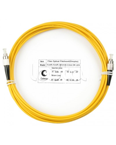 Шнур оптический simplex FC-FC 9/125 sm 7м LSZH Cabeus FOP(s)-9-FC-FC-7m в Йошкар-Оле Патч-корды оптические Pintop.ru