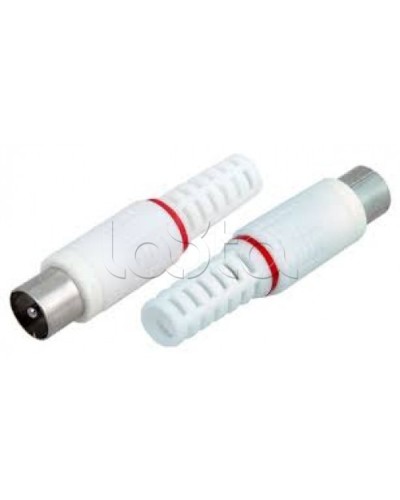 Разъем штекер TV без пайки Белый (100шт/уп) PROCONNECT 05-2041-2 в Йошкар-Оле Коннекторы Pintop.ru