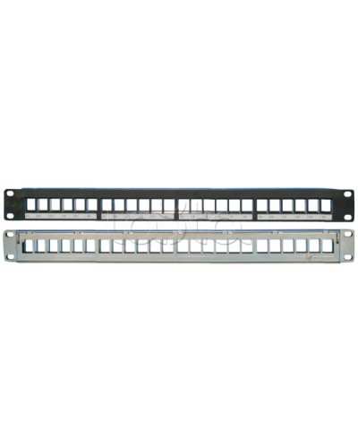 Наборная коммутационная панель 19”, 1U, 24 порта UTP/FTP Eurolan (27F-00-24BL) в Йошкар-Оле Коннекторы Pintop.ru