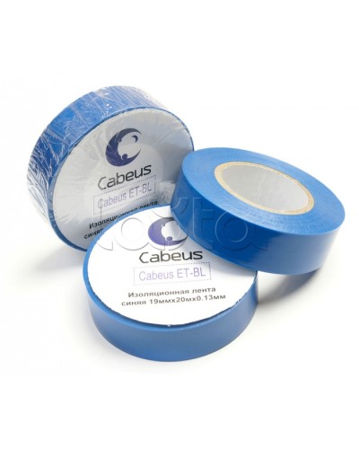 Лента изоляционная (синяя) Cabeus ET-BL в Йошкар-Оле Аксессуары для кабель-канала Pintop.ru